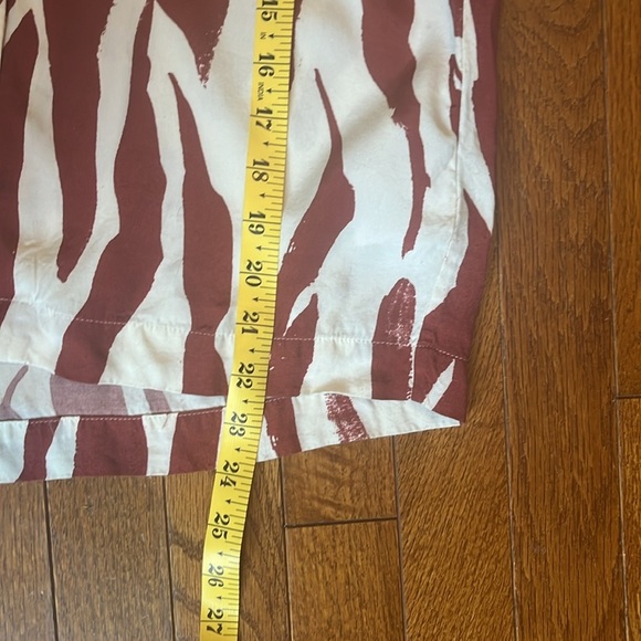 Anine Bing | Red Zebra Benji Blouse Size Small Animal Print Bold Abstract Art - Picture 10 of 10
